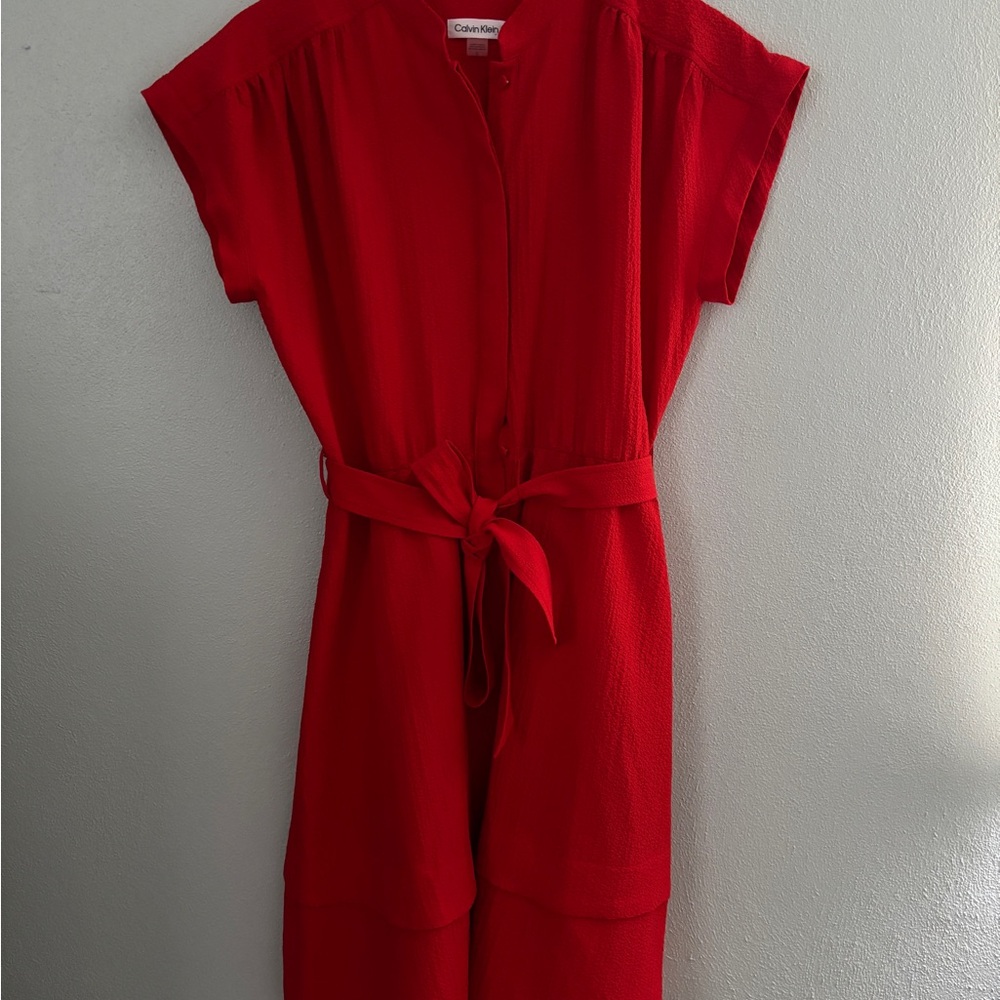 Calvin Klein Red Dress Chic and Versatile
